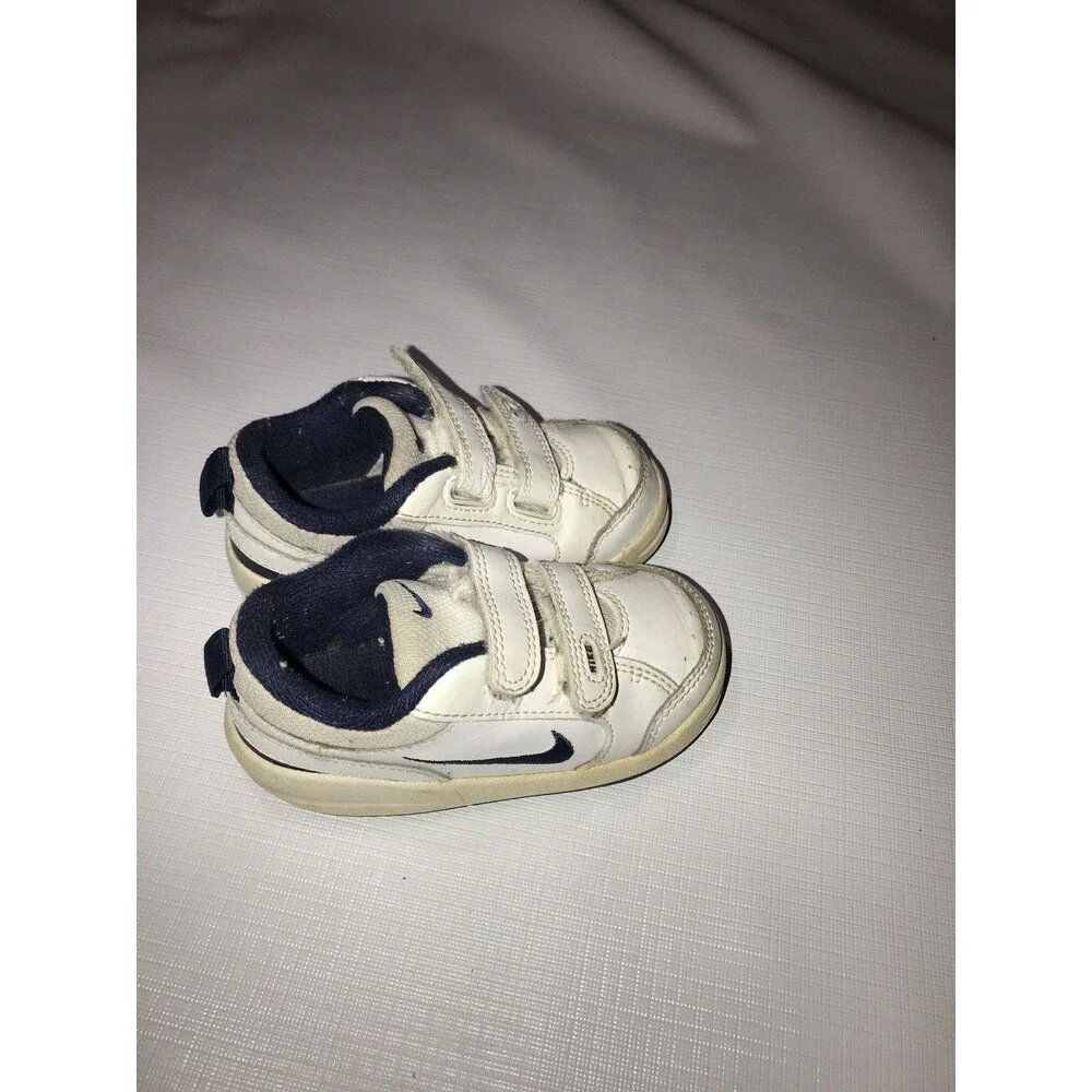 Nike Little Pico III White/Navy Toddler Kids Sneakers Size 6C